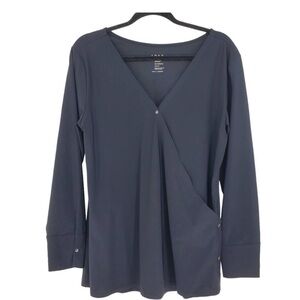 Aday Suits You Wrap Blouse Black Women's L Large